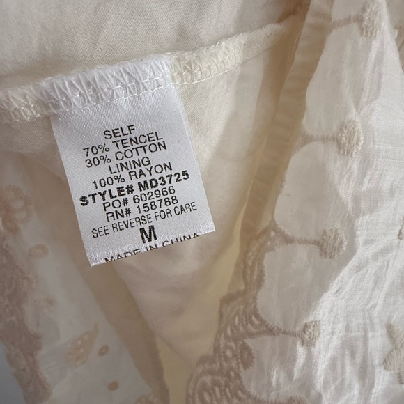 Ivory balloon sleeve off shoulder dress Amable by Mable | boho whimsical dress - Picture 7 of 9